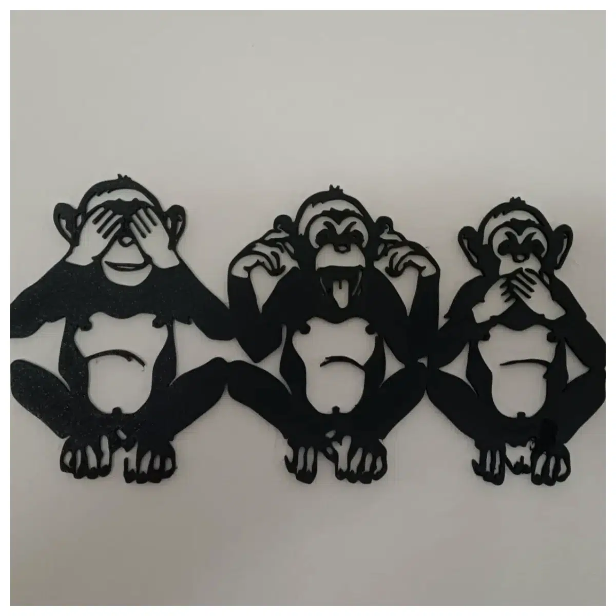 Wall Decor 3 Monkey Figurine Wall Art Hanging Painting Monkey Theme Indoor Wall Decoration Artwork Wallpaper