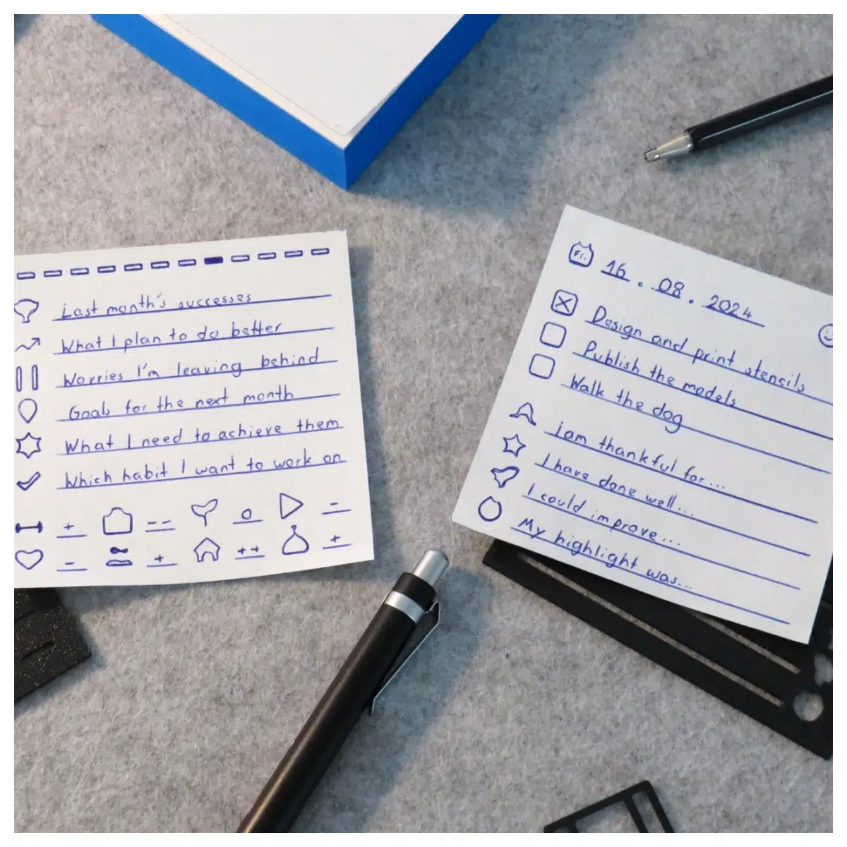Journal Templates Notebook Paper Sticky Notes Diaries Record Planning Ideas Creativity Post it