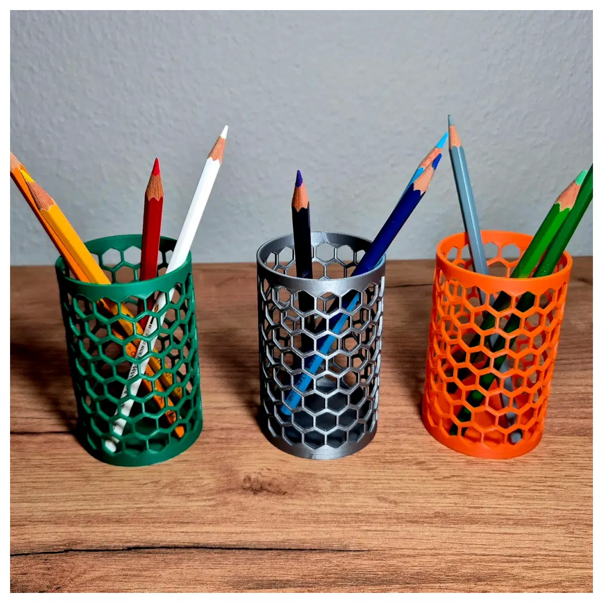 Honeycomb Pencil Case Holder Organizer Pen Storage Box Student Supplies Universal Accessory
