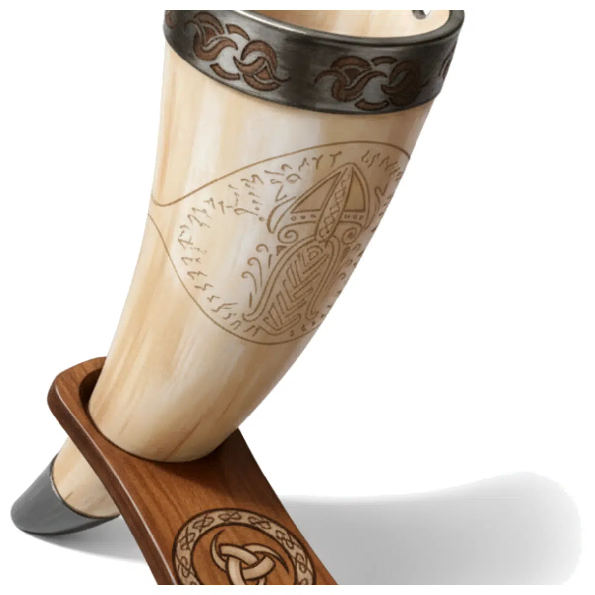 Drinking Horn Ornament Chain Hole Beer Mug Accessory Theme Drinking Tool Tankard Decoration