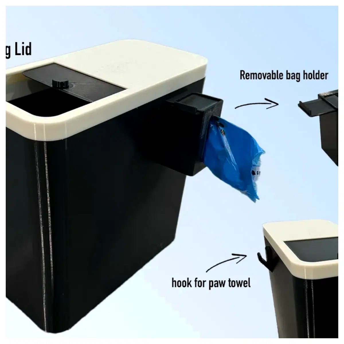 Modern Dog Waste Bin Toilet Trash Can Flushable Waste Bag Holder Easy Removal Bathroom Cleaning Accessories Toilet Accessories