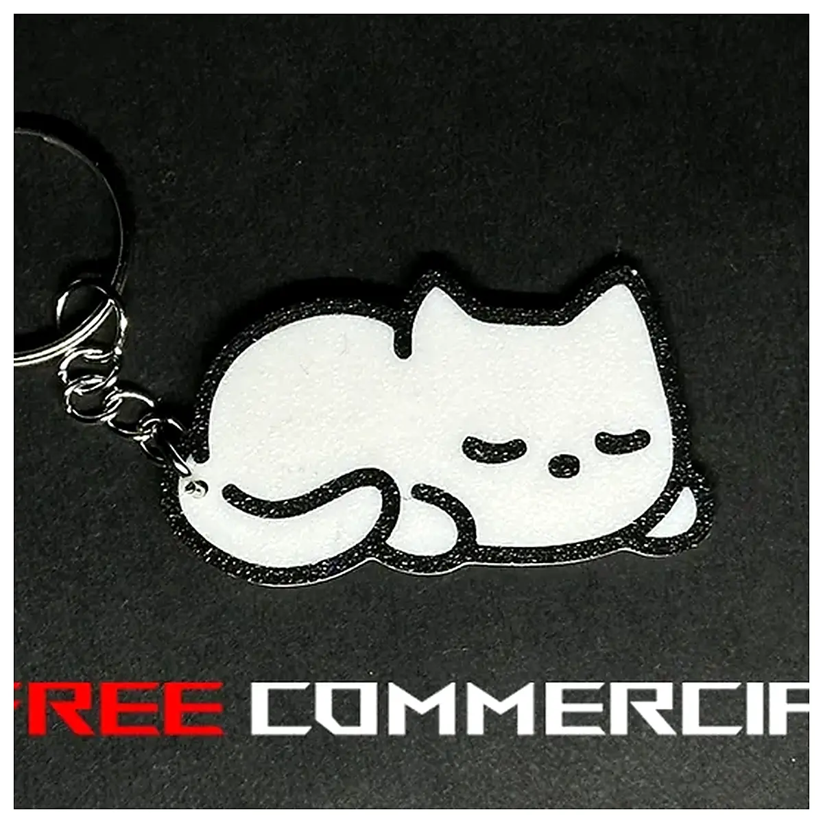Sleepy Cat Keychain Cute Small Pendant Fast Shipping Simple Design Creative Gift Memorial Keepsake