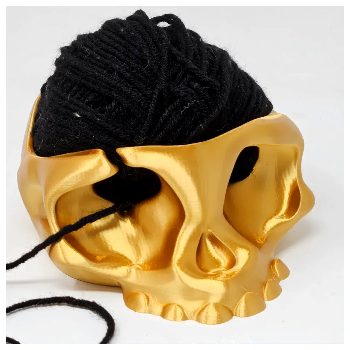 Skull Candy Yarn Ring Holder Bowl Knitting Crochet Accessory DIY Crafting Yarn Circle Tool Home Decor