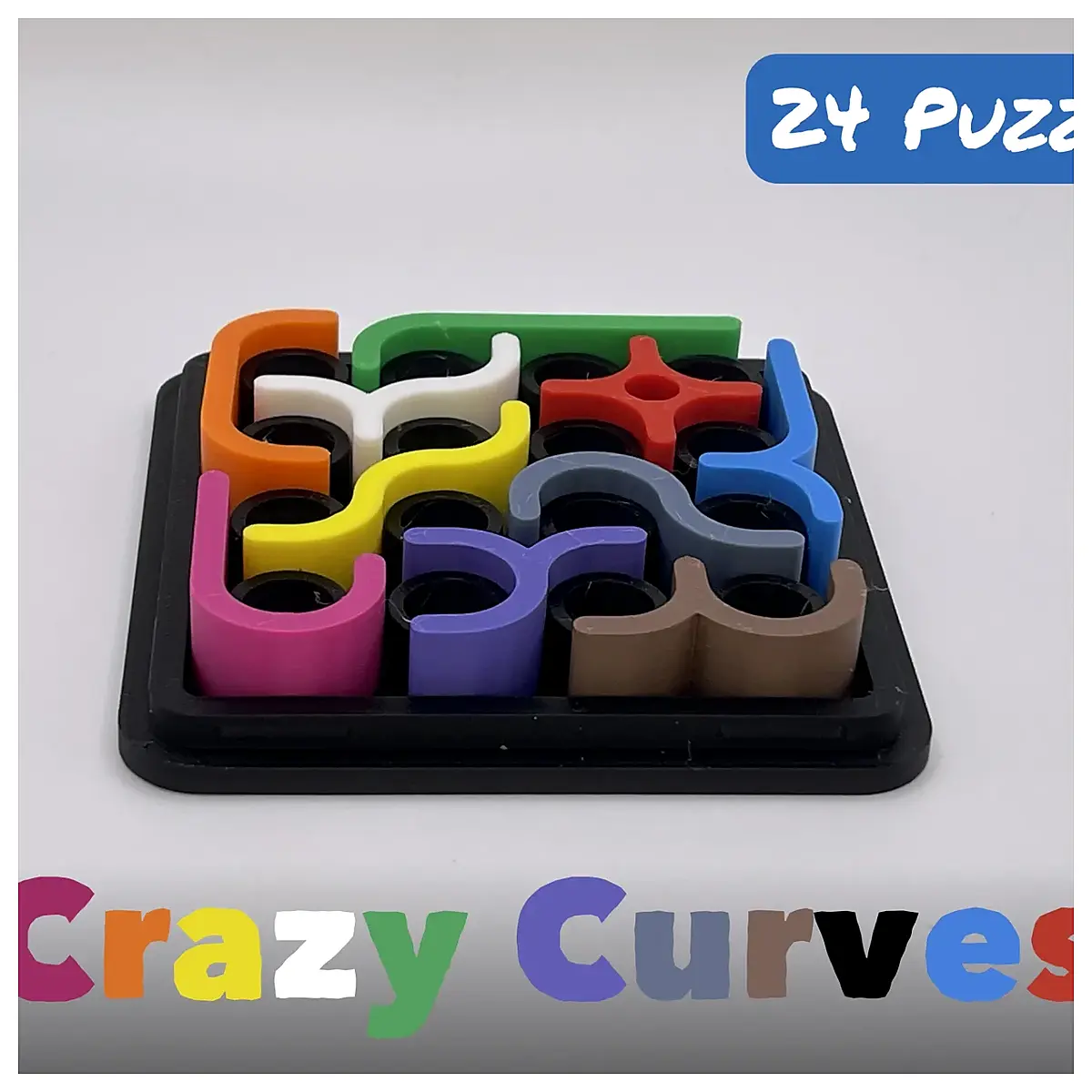 Shape Puzzle Curves Brain Teaser Toys Kids Learning Fun Crazy Curves Puzzle Game