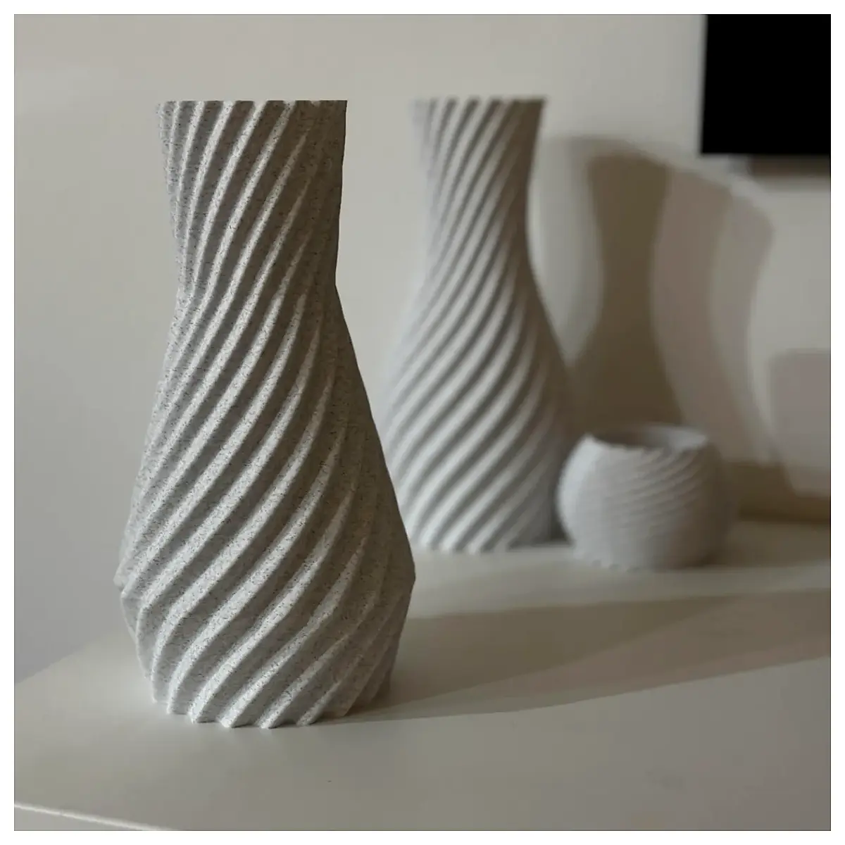 Spiral Vase Modern Design Decorative Angular Art Home Decor Parts Repair