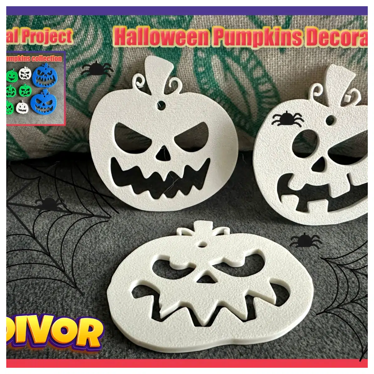 Halloween Decoration Creative Party Decor Orange Figurine Festive Decoration Halloween Supplies