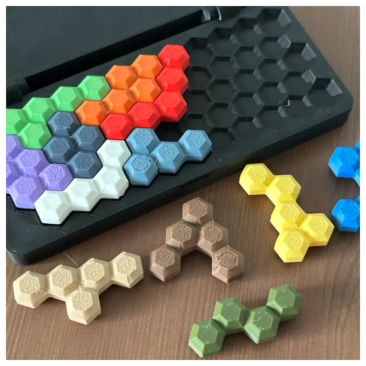 Hexagonal Puzzle Game Brain Teaser Shape Sorting Cognitive Skills Toy Kids Education