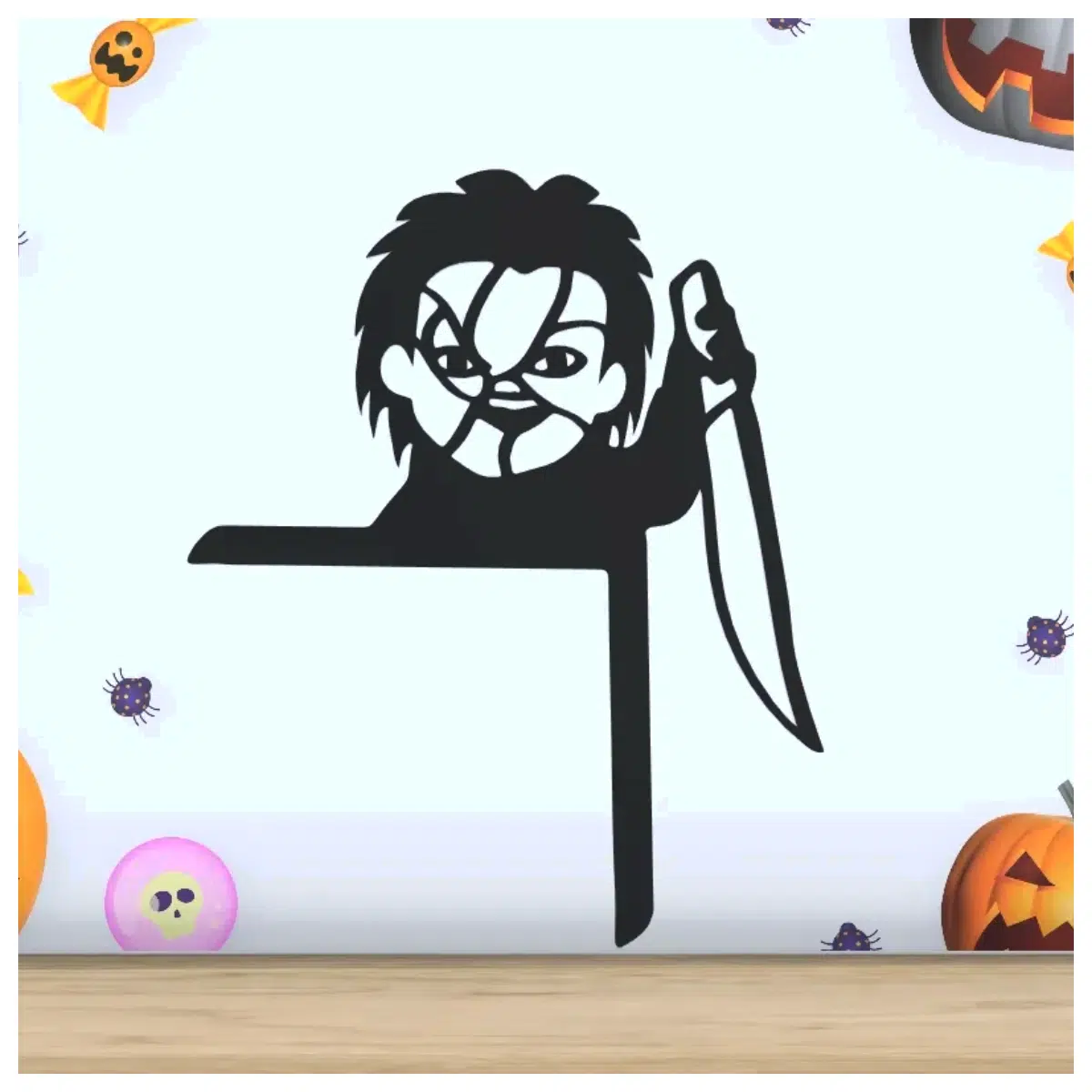 Demon Doll Chakei Halloween Door Corner Toy Roleplay Decoration Festival Gift Ghost Party Accessory