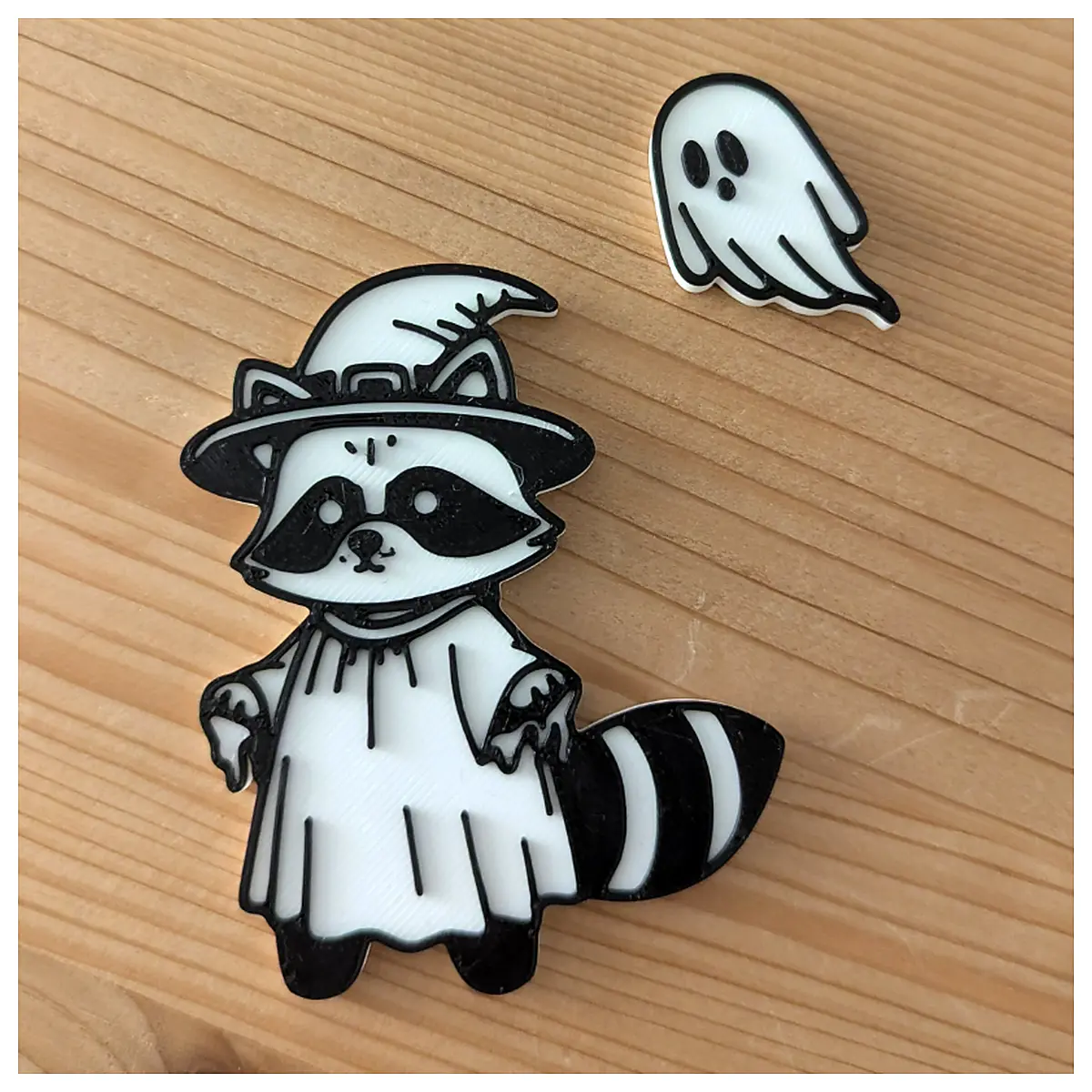 Raccoon Ghost Halloween Magnets Decorations Toys Festive Gifts Magnetic Accessories Creative Decor