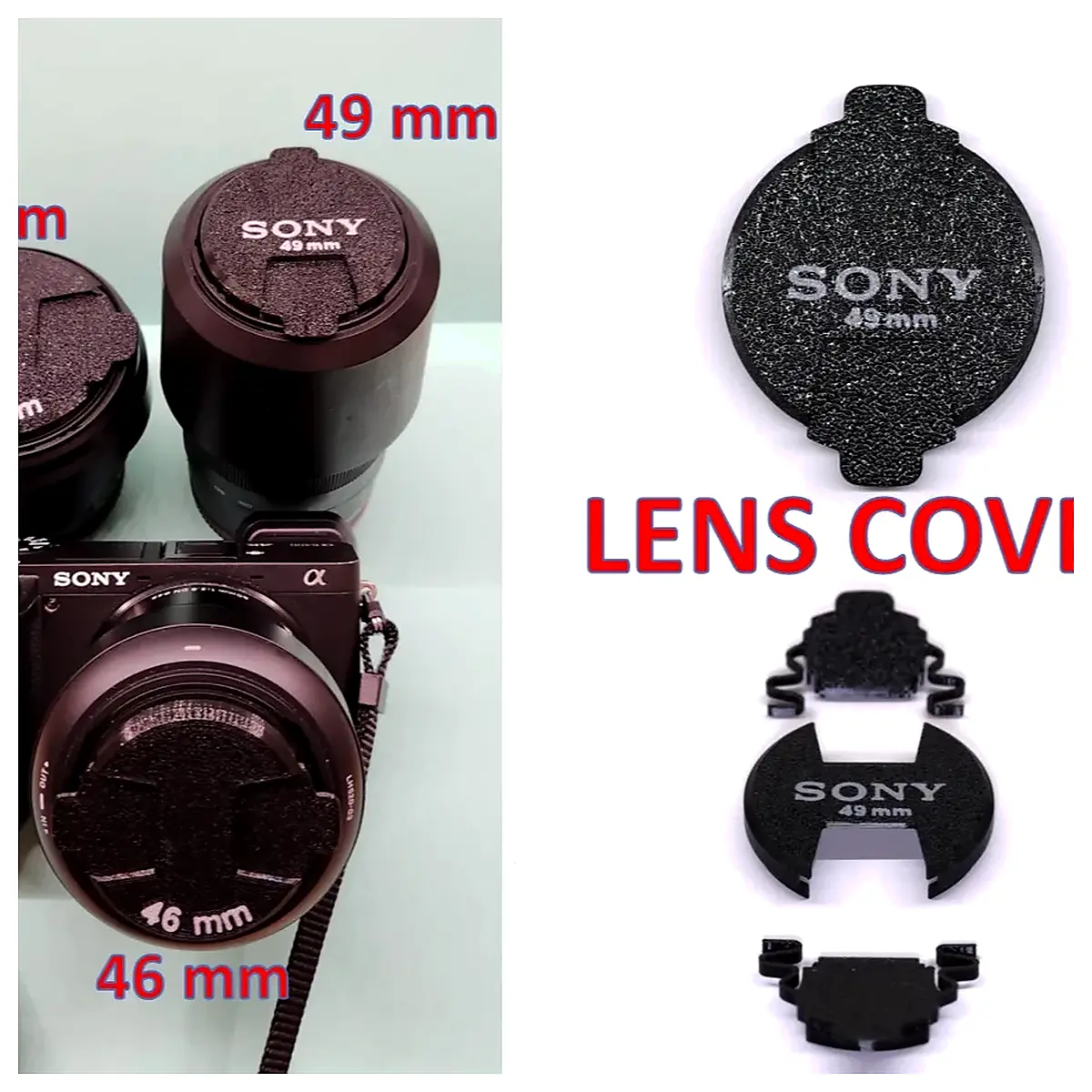 Camera Lens Caps 46mm 49mm 62mm Universal Covers Lens Accessories Protection Repair