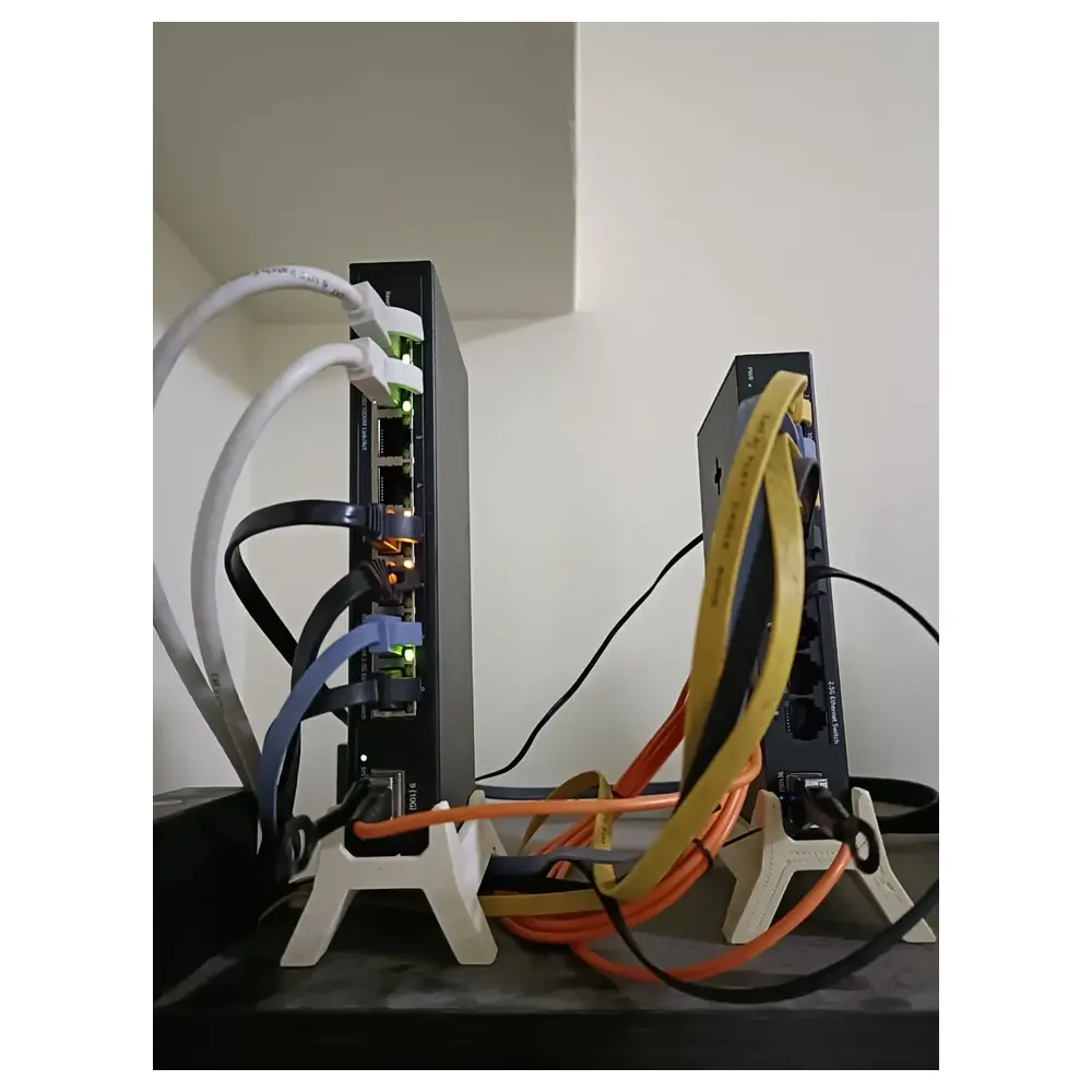 Network Switch Rack Installation Vertical Wall Mount Cable Management Bracket Support Structure Maintenance