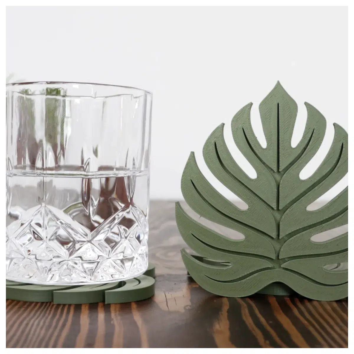 Banana Leaf Coasters Non Slip Waterproof Kitchen Table Mats Absorbent Protector Home Decor Coasters Table Protection Dining Mats