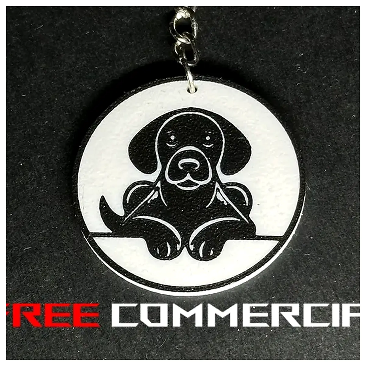Cute Black Puppy Keychain Pet Charm Dog Decoration Puppy Memorial Keyring Gift