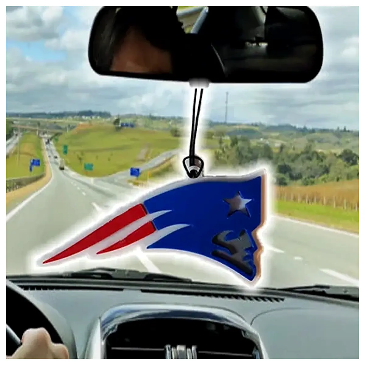 Car Rearview Mirror Decoration Patriots Car Interior Accessories Universal Decoration Parts Car Modification Auto Supplies
