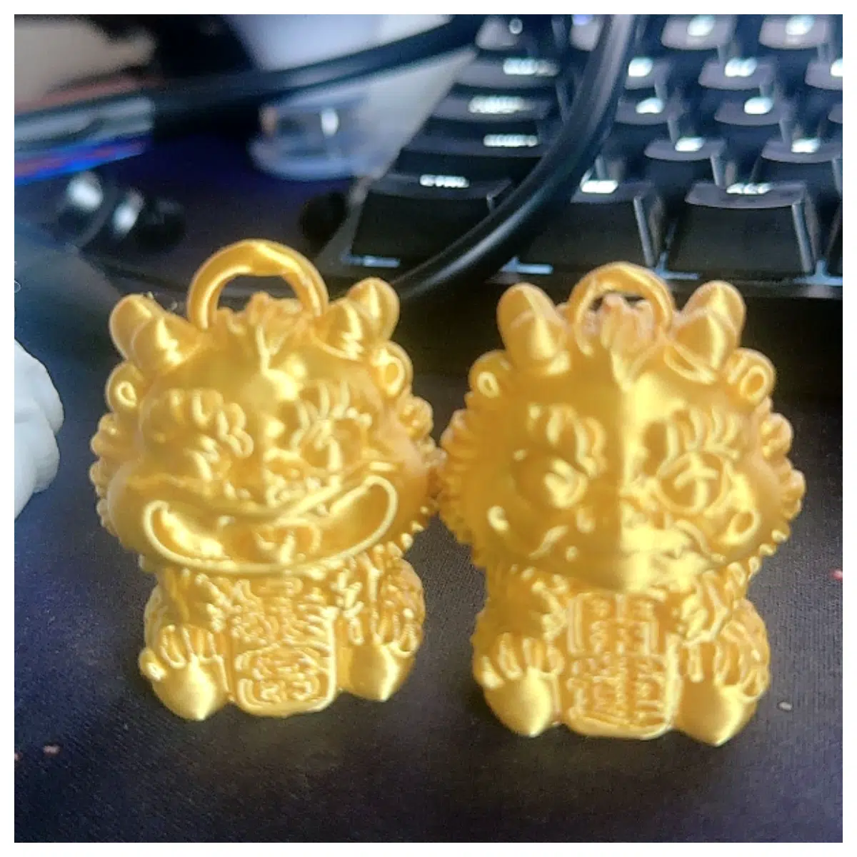 Kaiyun Baofu Lion Figurine Repair Tooth Hang Detail Fix Ring Replacement Hanging Hook Lion Decoration Accessory
