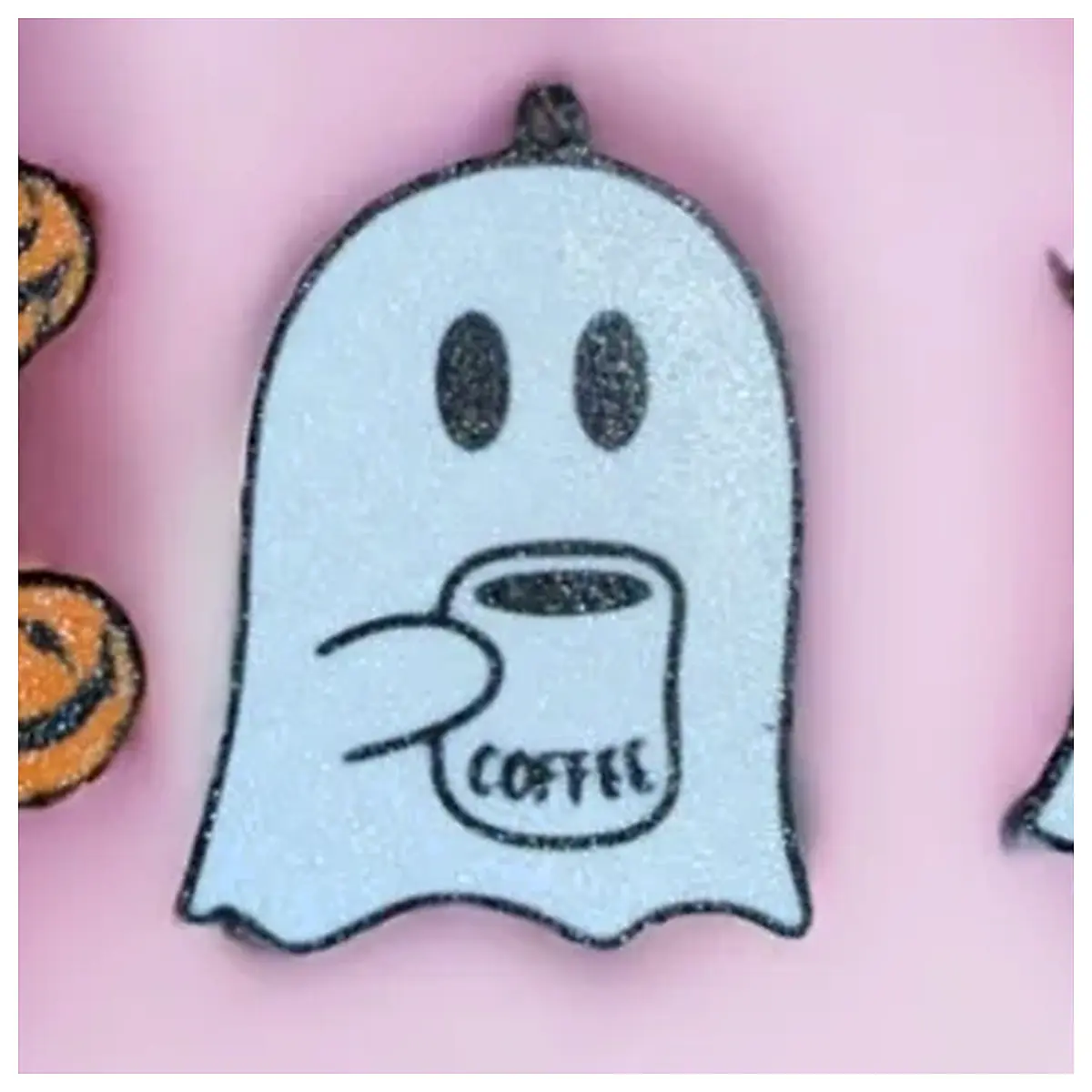 Ghost Keychain Halloween Decoration Coffee Ghost Craft Gift Idea Festive Ornament Spooky Decor
