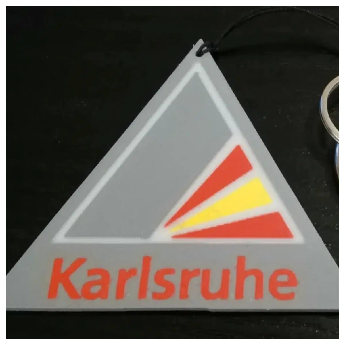 Keychain Karlsruhe Geometry Gift Collectible Keyring Souvenir