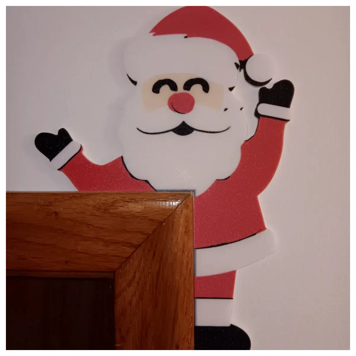 Santa Claus Doorway Decoration Festive Window Display Design Christmas Theme Decor Christmas Accessories Holiday Event Supplies