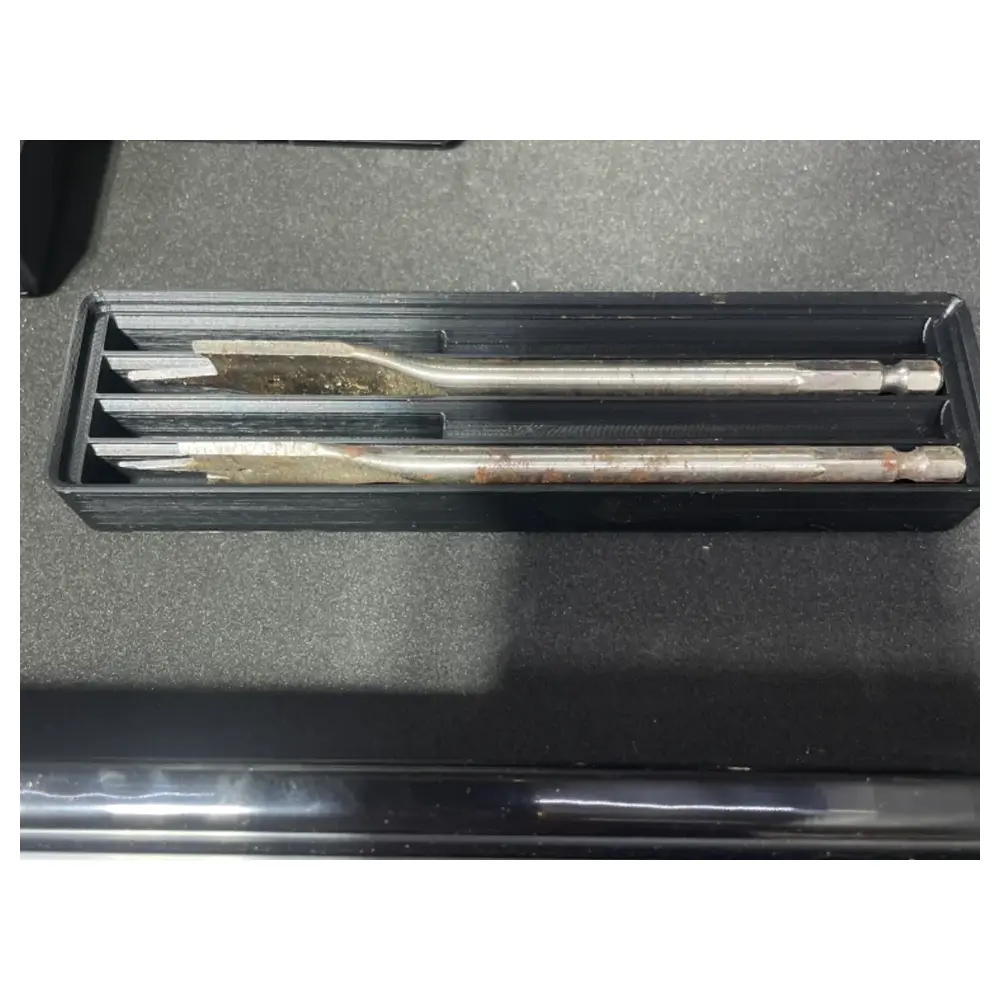 Gridfinity Flat Head Drill Bit Holder Compatible with Pins Drill Bit Fixing Tool Hole Accessories Flat Drill