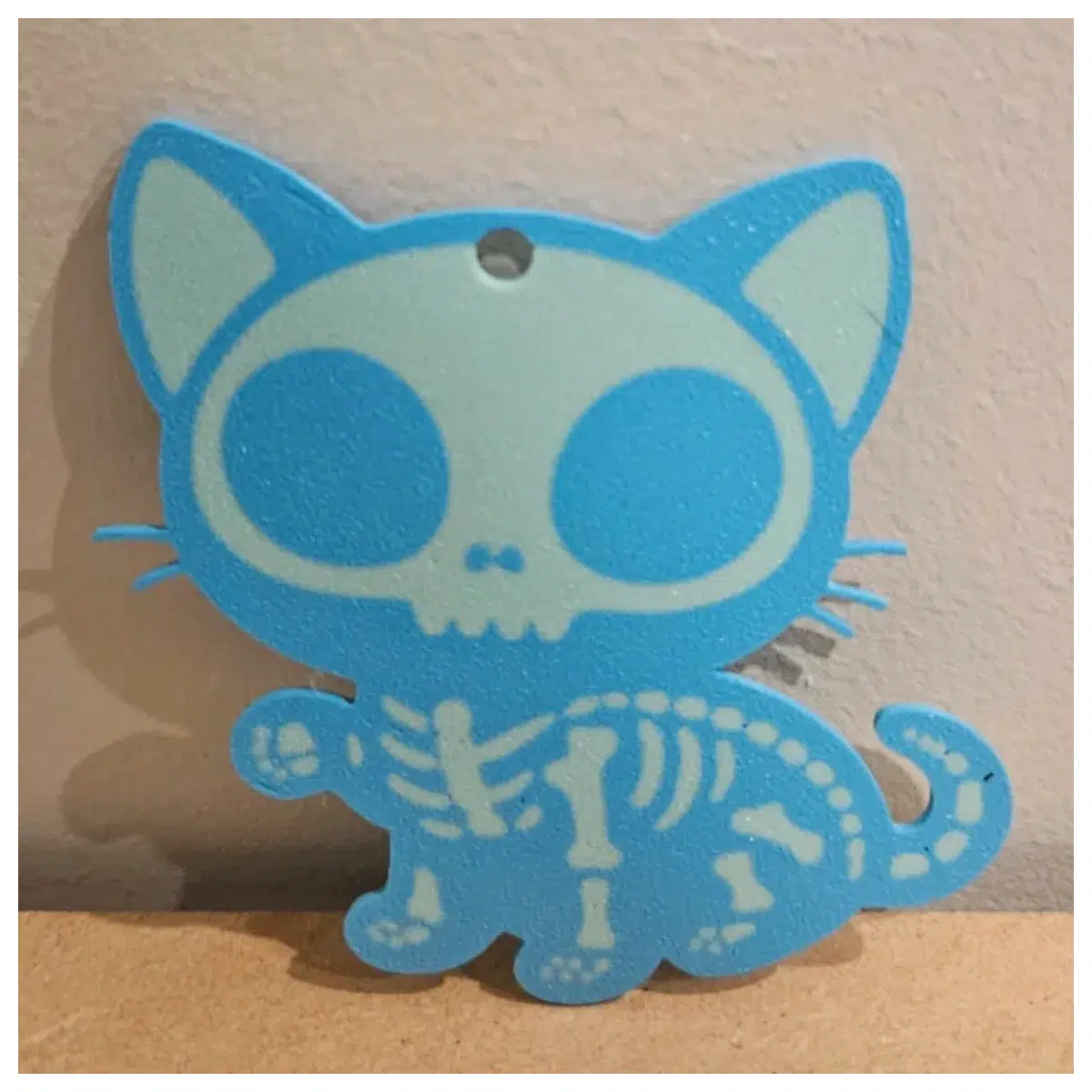 Skeleton Cat Keychain Decor Hanging Charms Pet Memorial Lucky Bones Cute Gift
