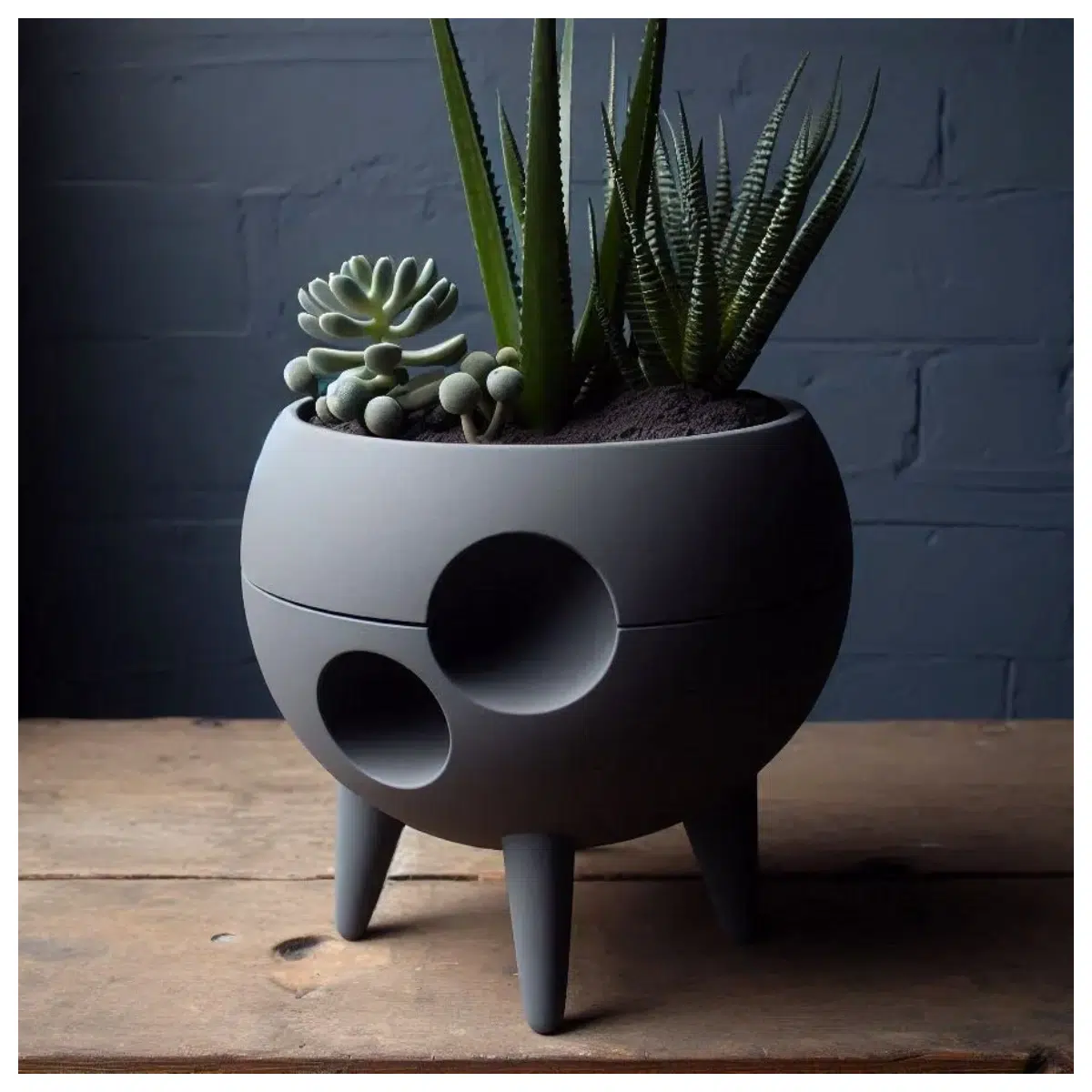 Retro Space Age Mid Century Plant Pots Design Planter Decor Indoor Garden Creative Planter Cans for Plant Lovers