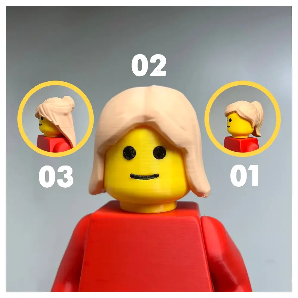 Large Base Blocks Figure 61 Female Hairstyles Toy Accessories Kids Building Blocks Model Creative Toys Educational Toys