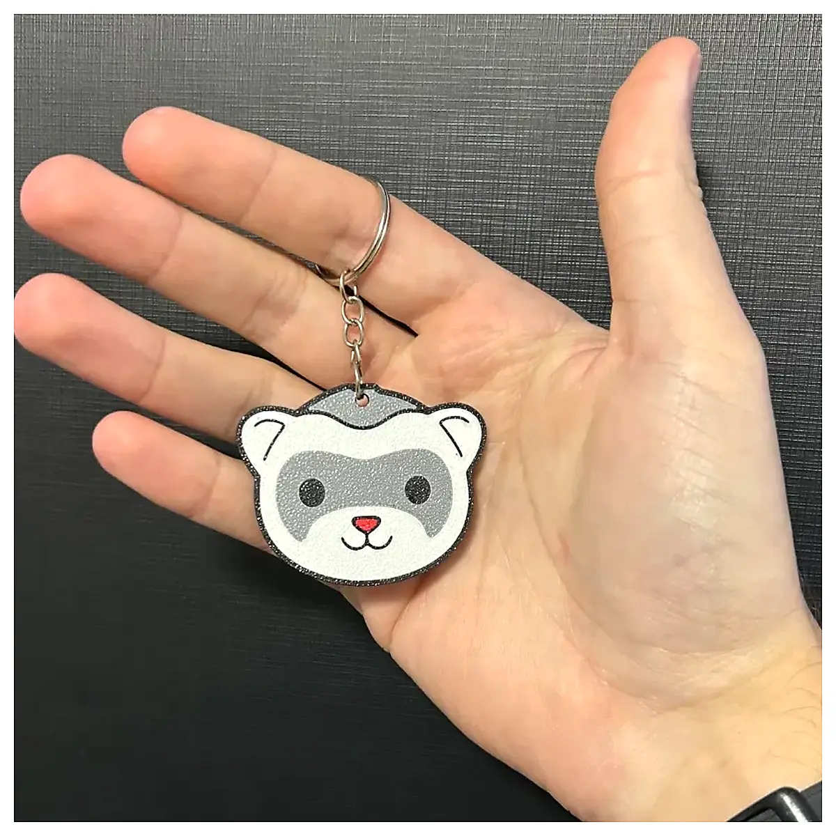 Cute Fox Keychain Small Animal Charm Pet Memorial Keyring Decoration Accessory