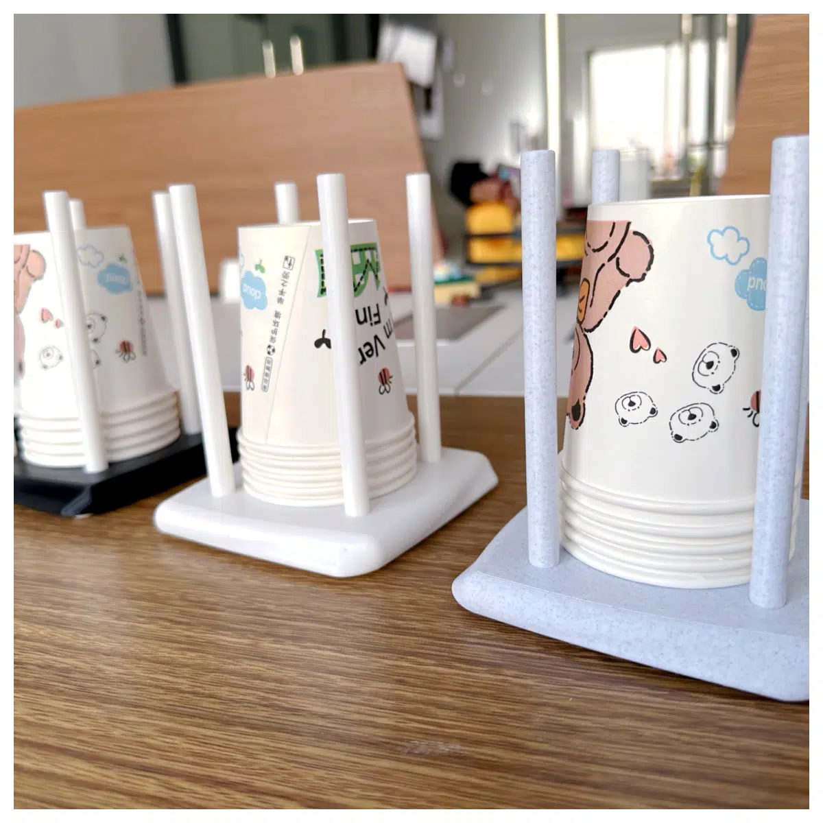 Art Sculpture Cup Holder Creative Home Decor Ceramic Cup Stand Display Art Modern Simple