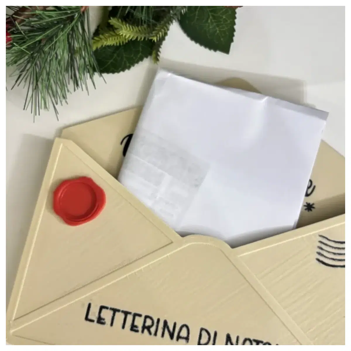 Santa Letter Template Print Christmas Gift Paper Letter Santa Card Wish Card Festive Decoration