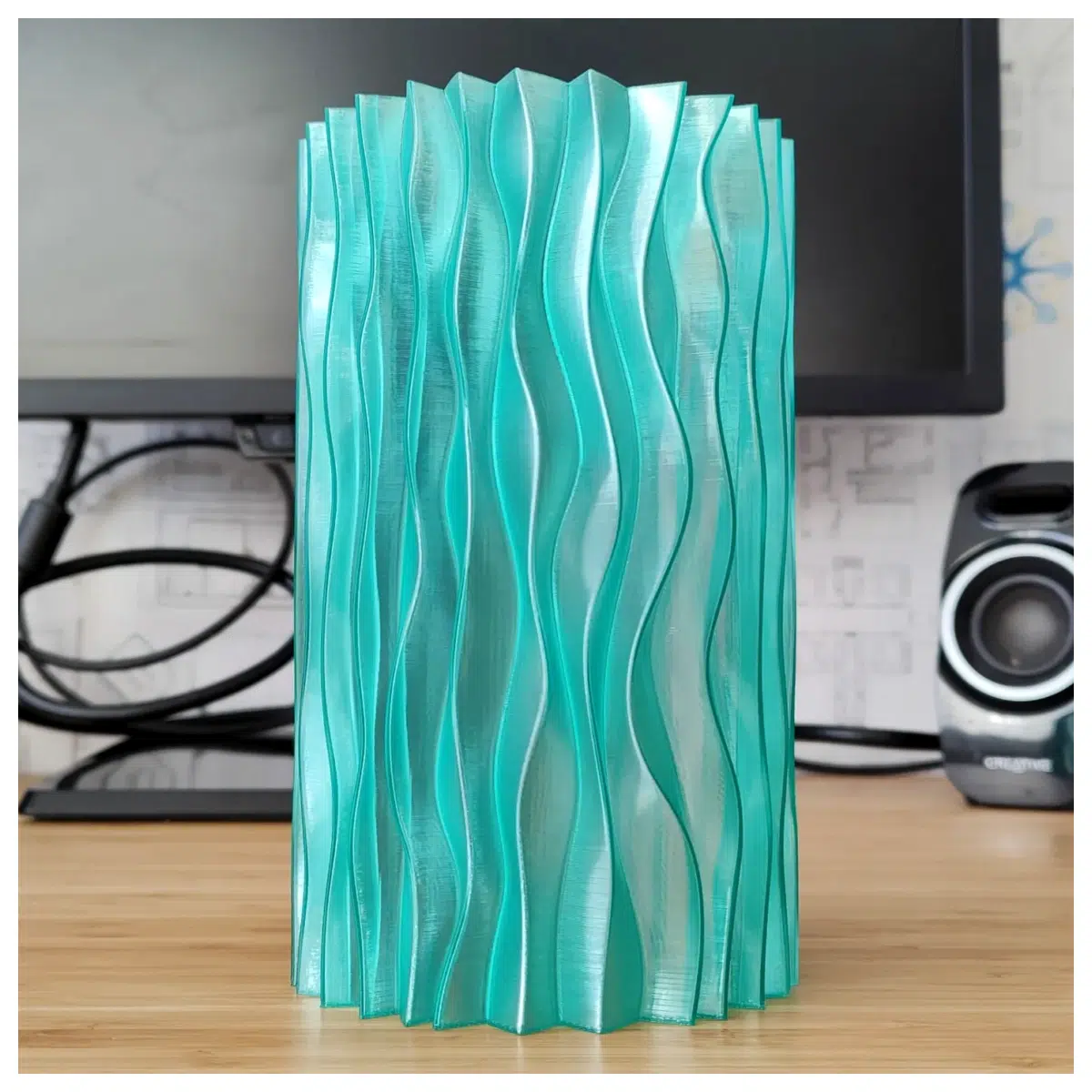 Wave Vase Decorative Vase Design Creative Art Piece Floral Arrangement Decor Wave Patterns