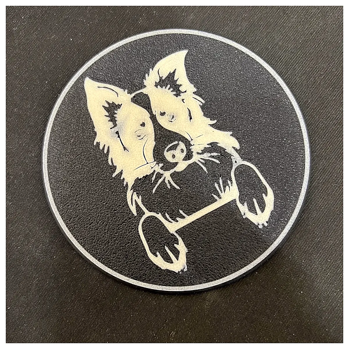 Border Collie Mat Pet Dog Mat Protective Desk Border Collie Coasters Drink Mats