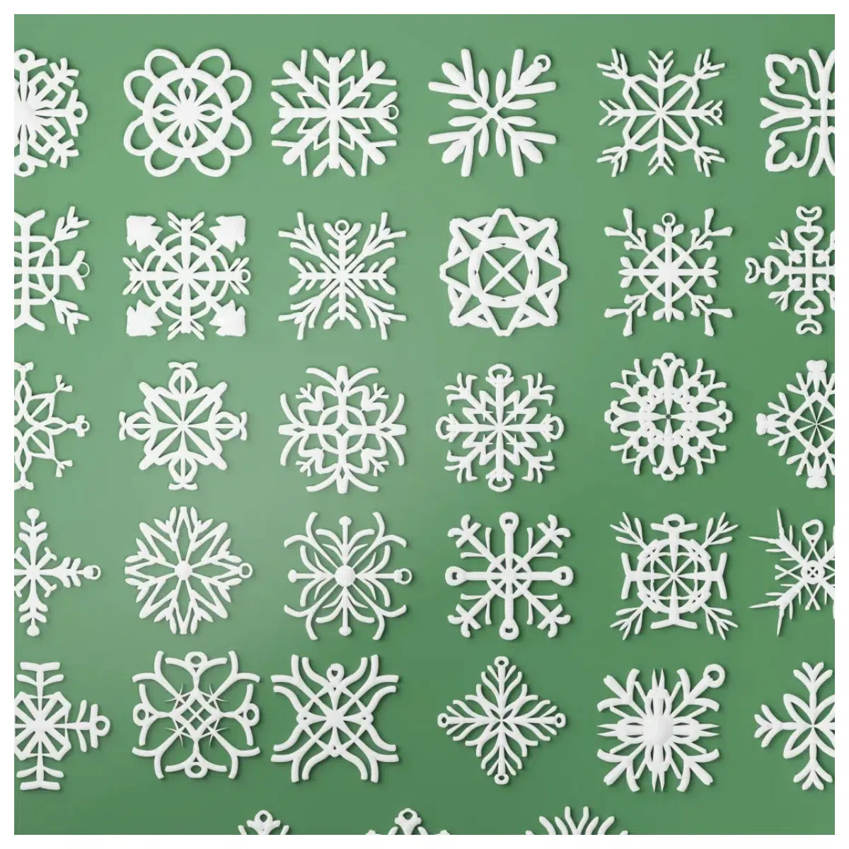33 Snowflake Christmas Decorations Festive Snowflakes for Tree Christmas Ornament Accessories Snowflake Decor