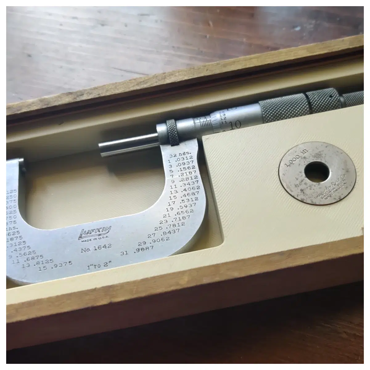 Lufkin 2 Inch Micrometer Case Pad Measurement Tool Accessory Precision Scale Shim Measurement Calibration