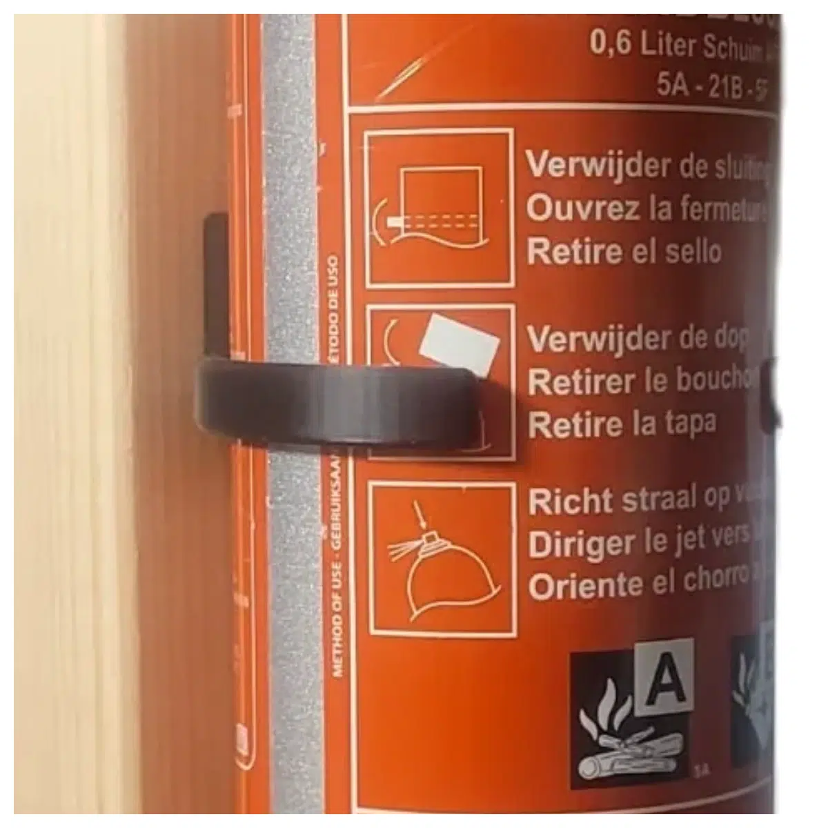 Fire Extinguisher Holder Wall Mount Fire Safety Emergency Equipment Quick Access Kitchen Bathroom Security