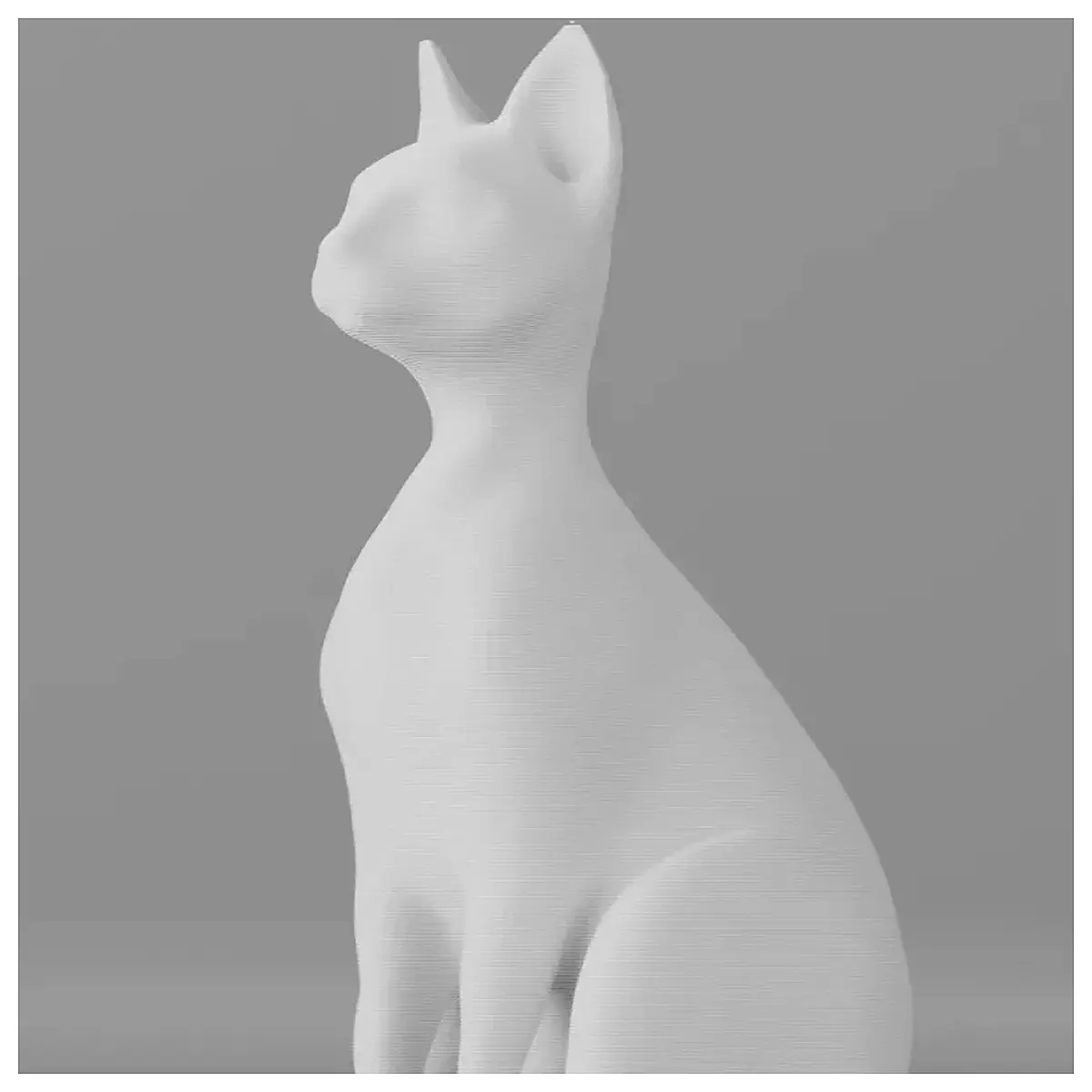 Cat Sculpture Silent Observer Art Figurine Home Decor Modern Design Statue