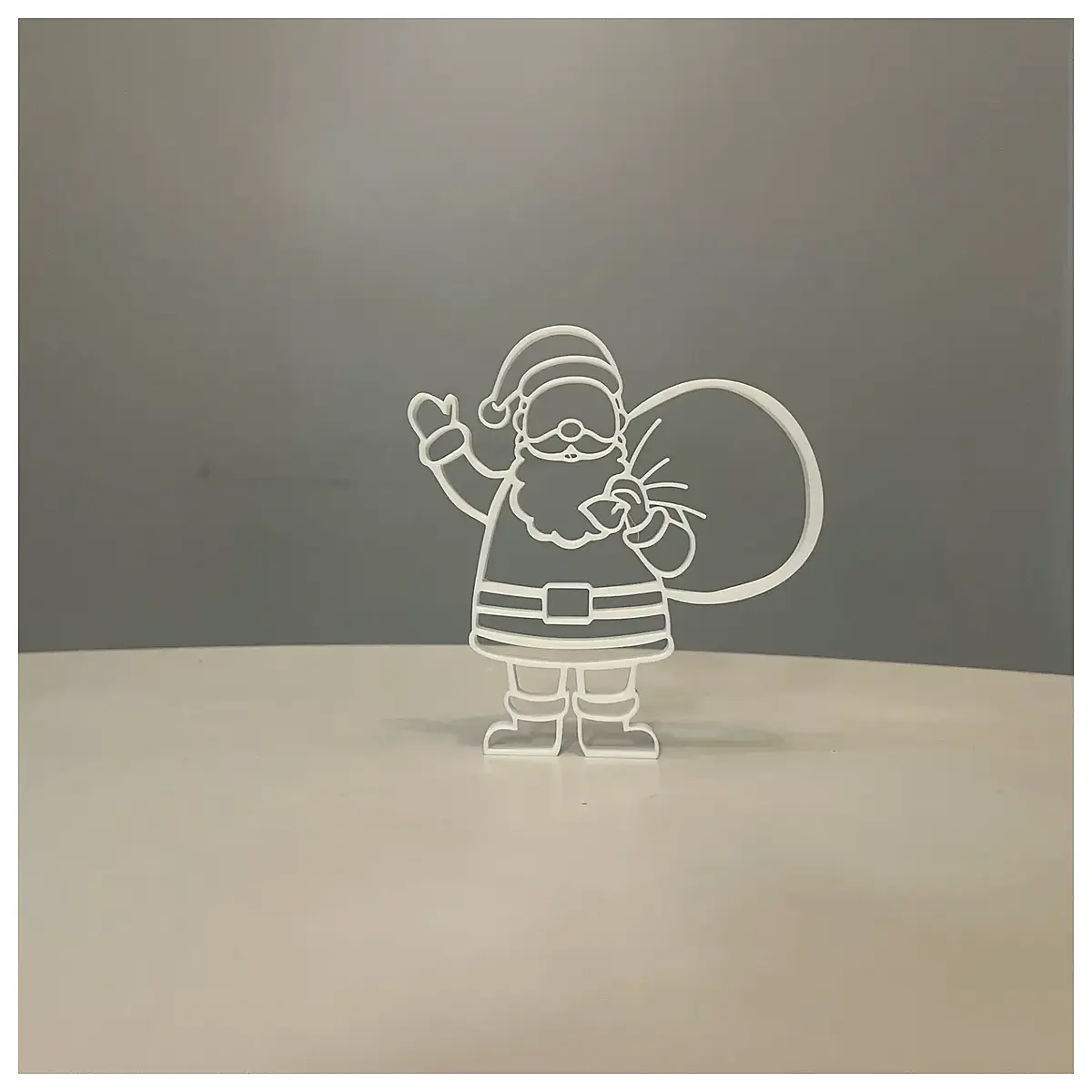 2D Santa Claus Decorations Christmas Gift Display Scene Festive Object Ornament