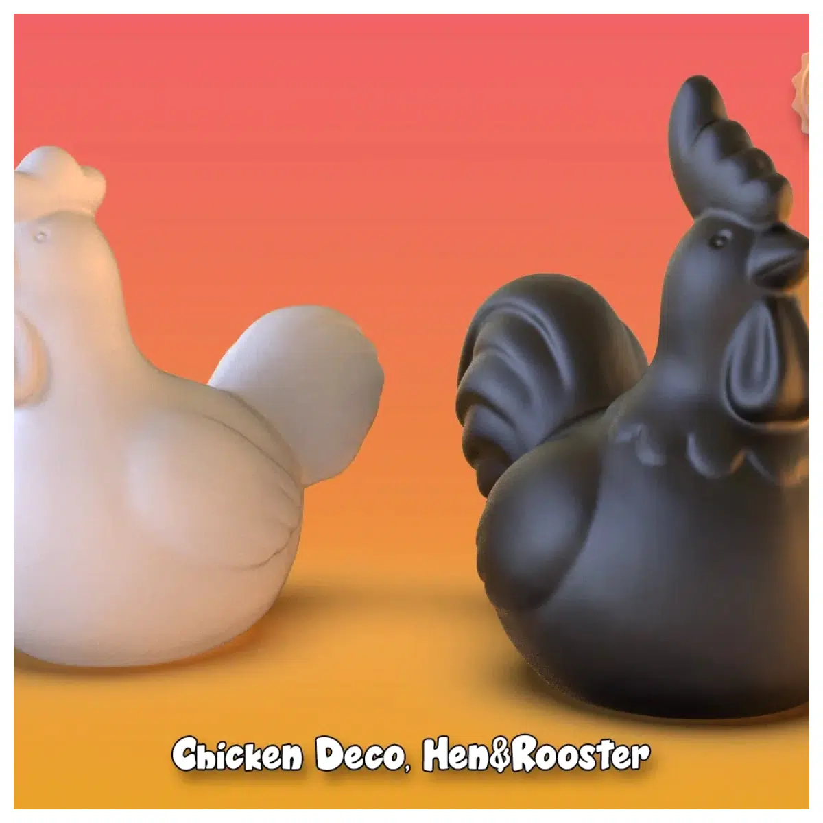 Rooster Hen Decor Home Decoration Farmhouse Style Poultry Decor Garden Ornament Accessories