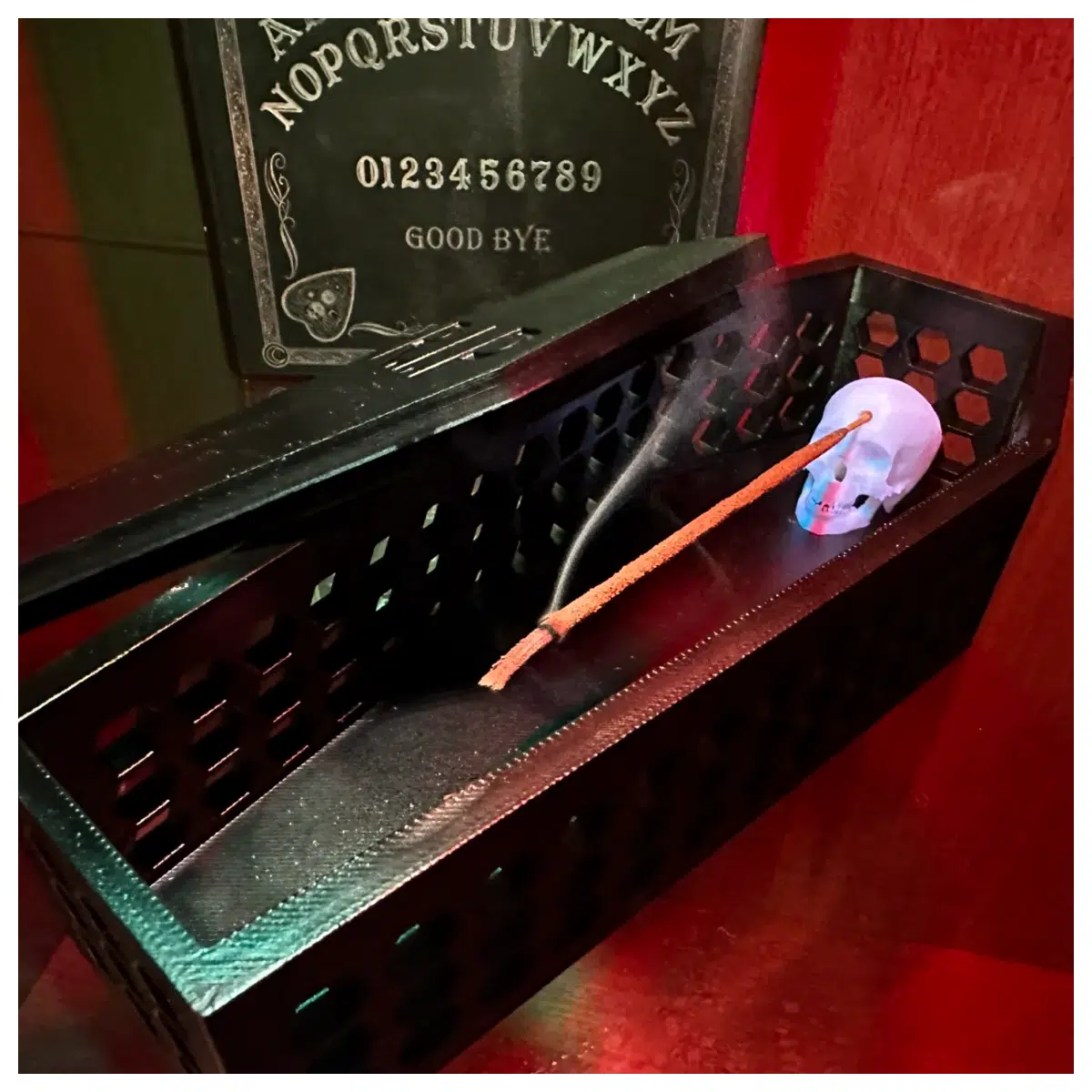 Skeleton Coffin Incense Burner Antique Ritual Items Religious Decor Incense Burner Repair Ancestral Altar