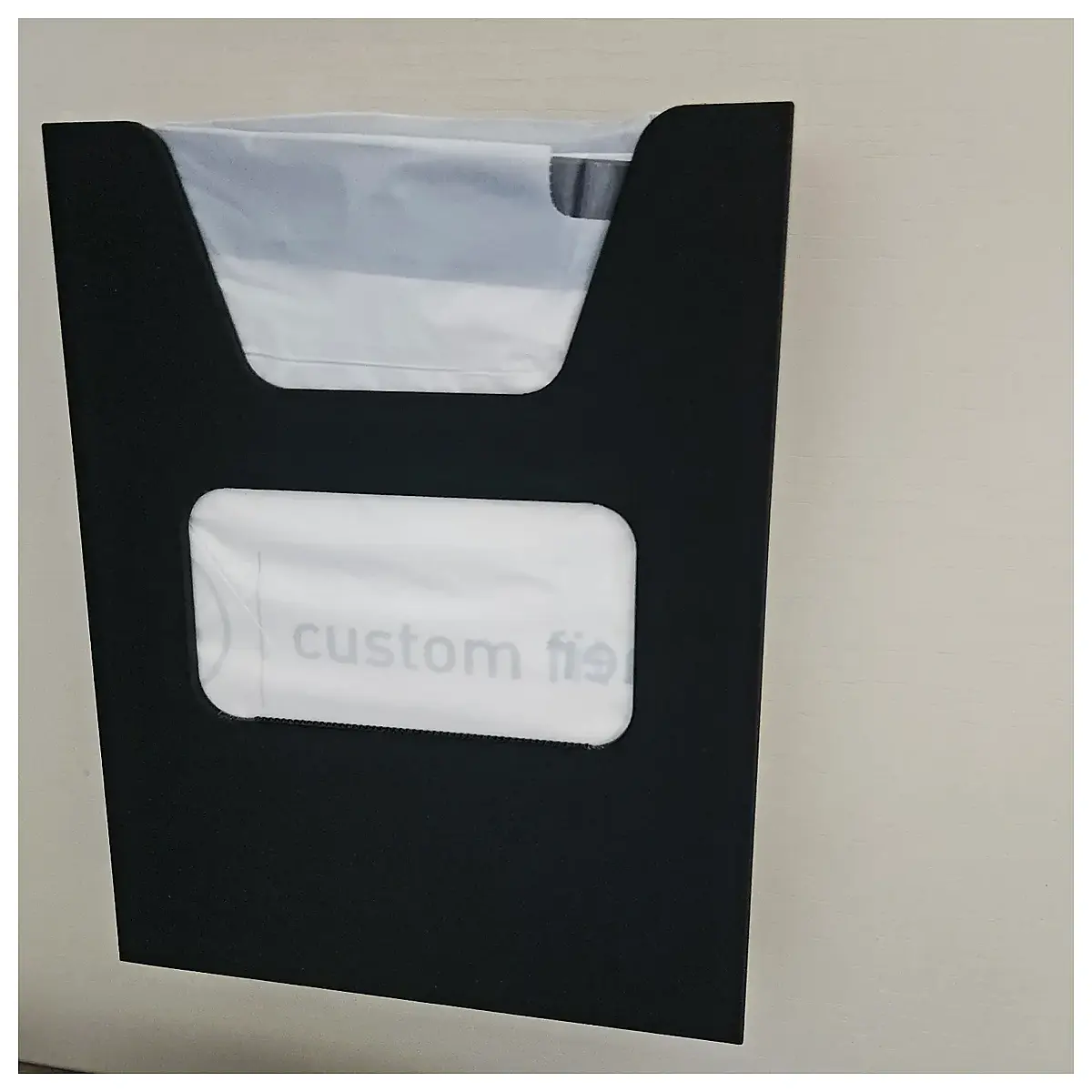 Simple Human Waste Bin Holder Wall Mounted Trash Can Support Space Saving Multi Functional Easy Install