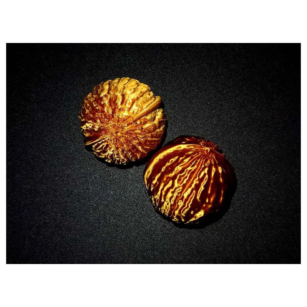 Nut Carving Collectibles Double Prism Yielding Soul Double Face Art Craftsmanship Sculpture Decoration Repair Parts