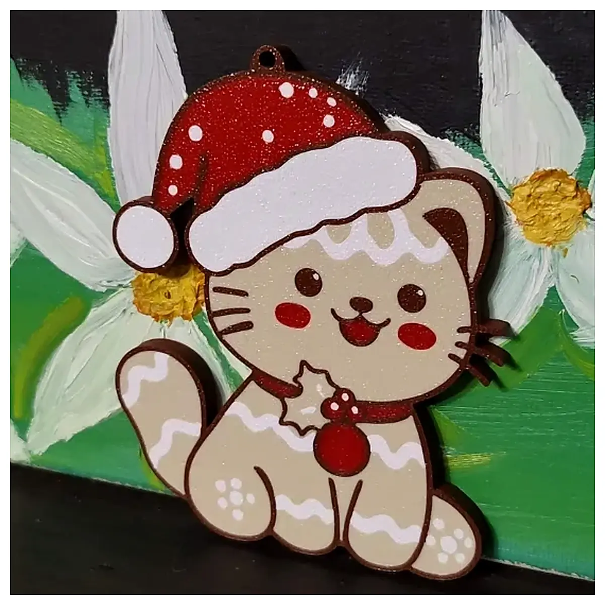 Gingerbread Cat Christmas Ornament Festive Cat Decoration Christmas Tree Ornament Holiday Decor Gingerbread Toy Christmas Gift
