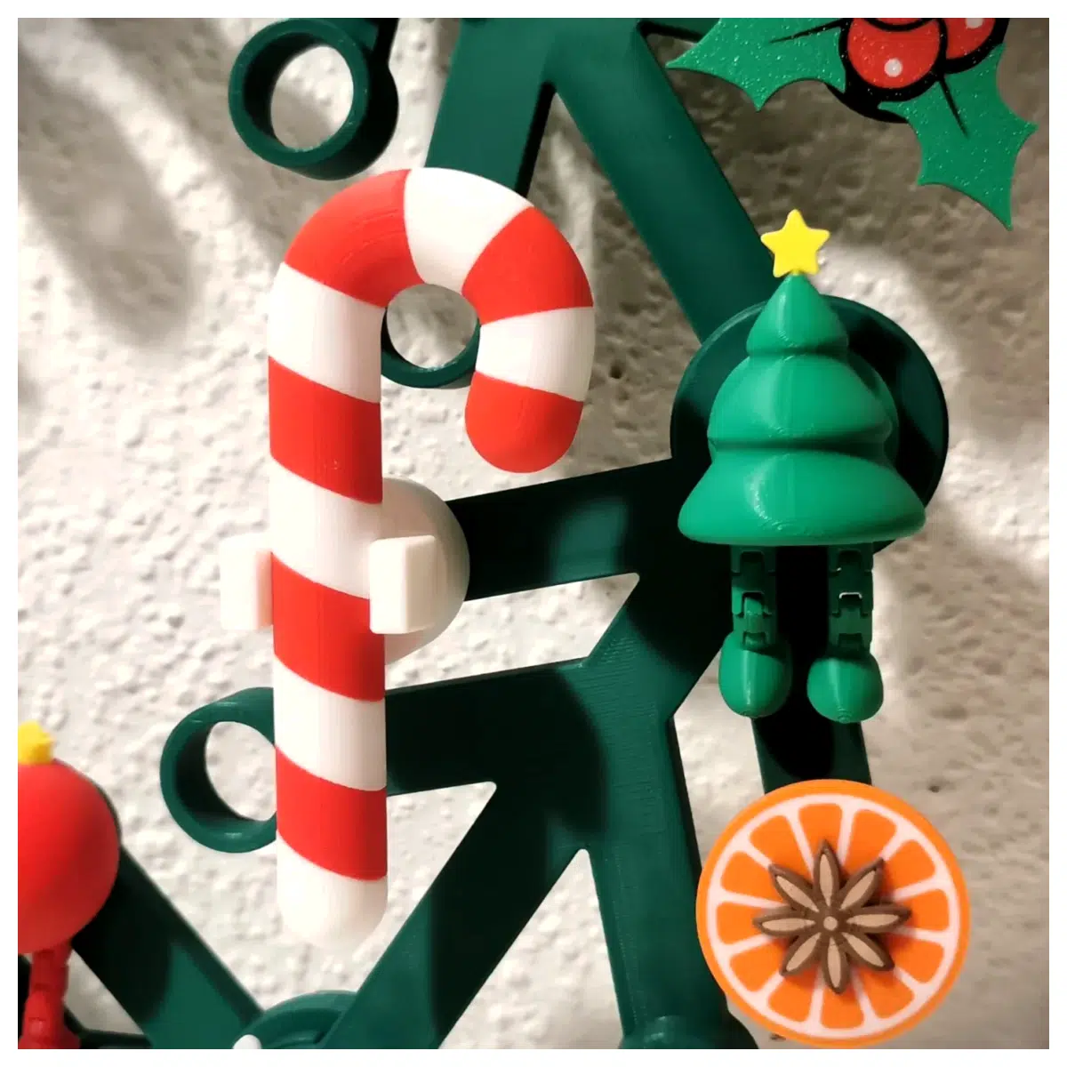 Block Candy Cane Toy Kids Creative Puzzle Gift Festive Toy Large Cane Decoration