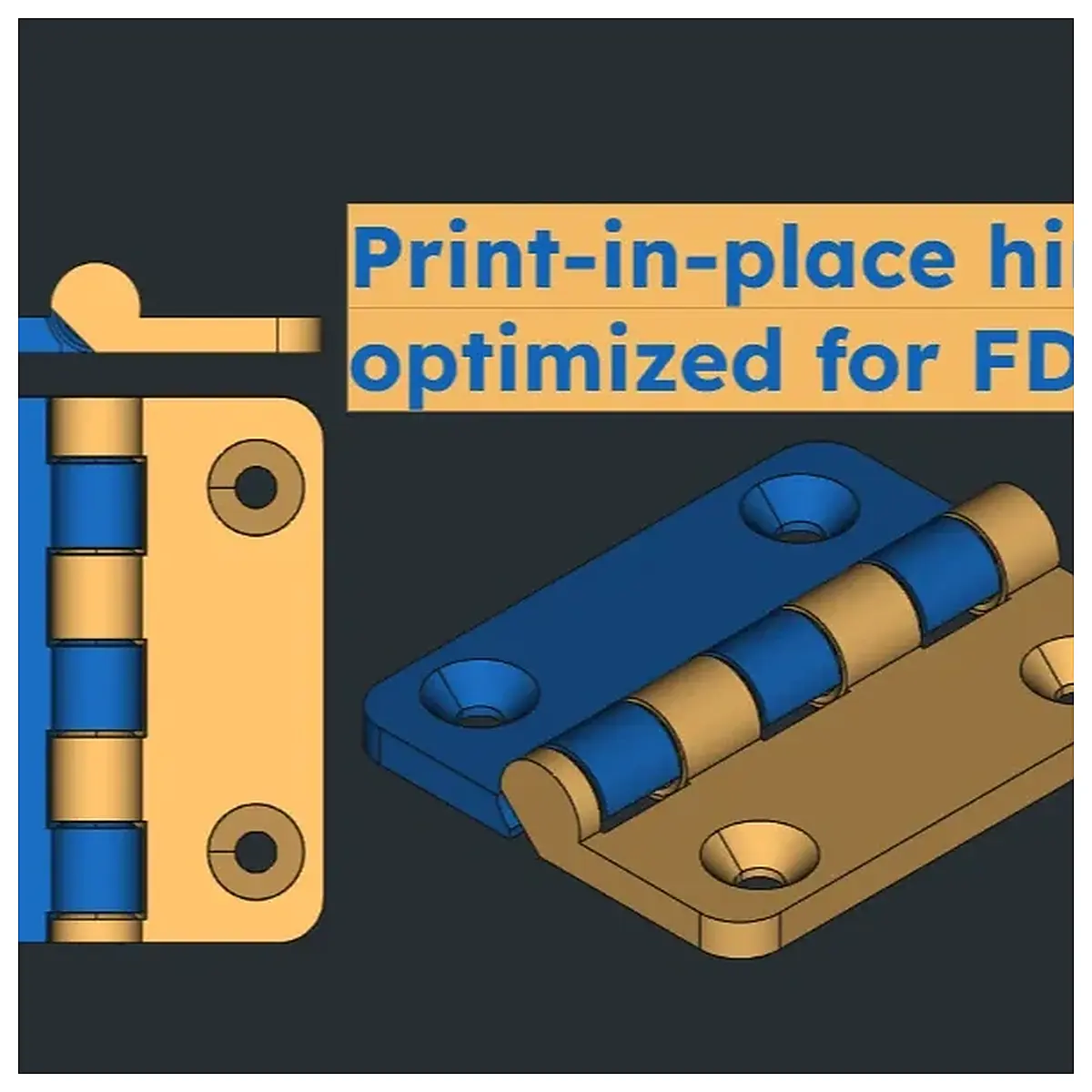 Universal Hinge FDM 3D Printing Optimized Parts Repair Maintenance Structural Components
