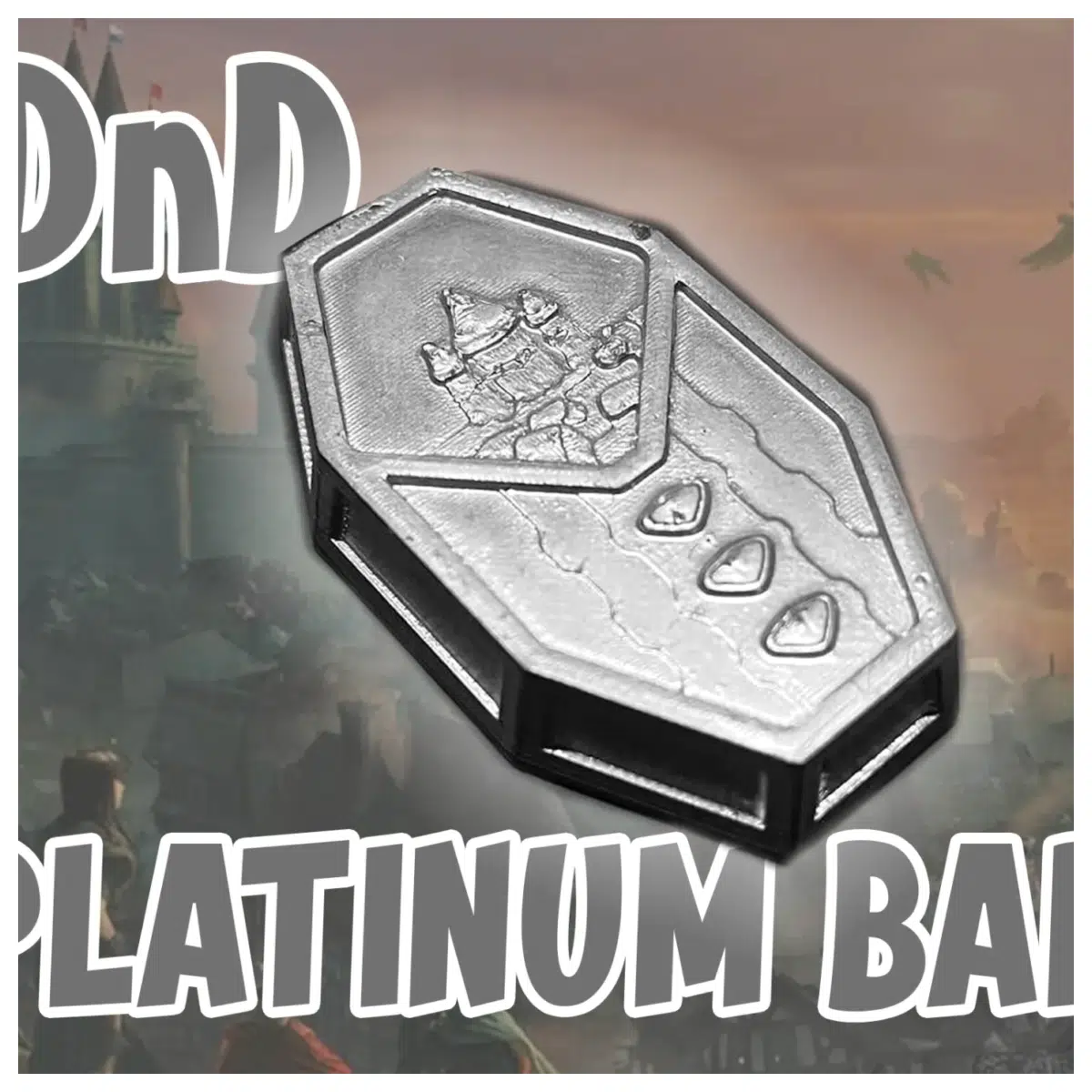 Dungeons Dragons Platinum Coin Game Accessories RPG Props Loot Collectible Tabletop Gaming Roleplay