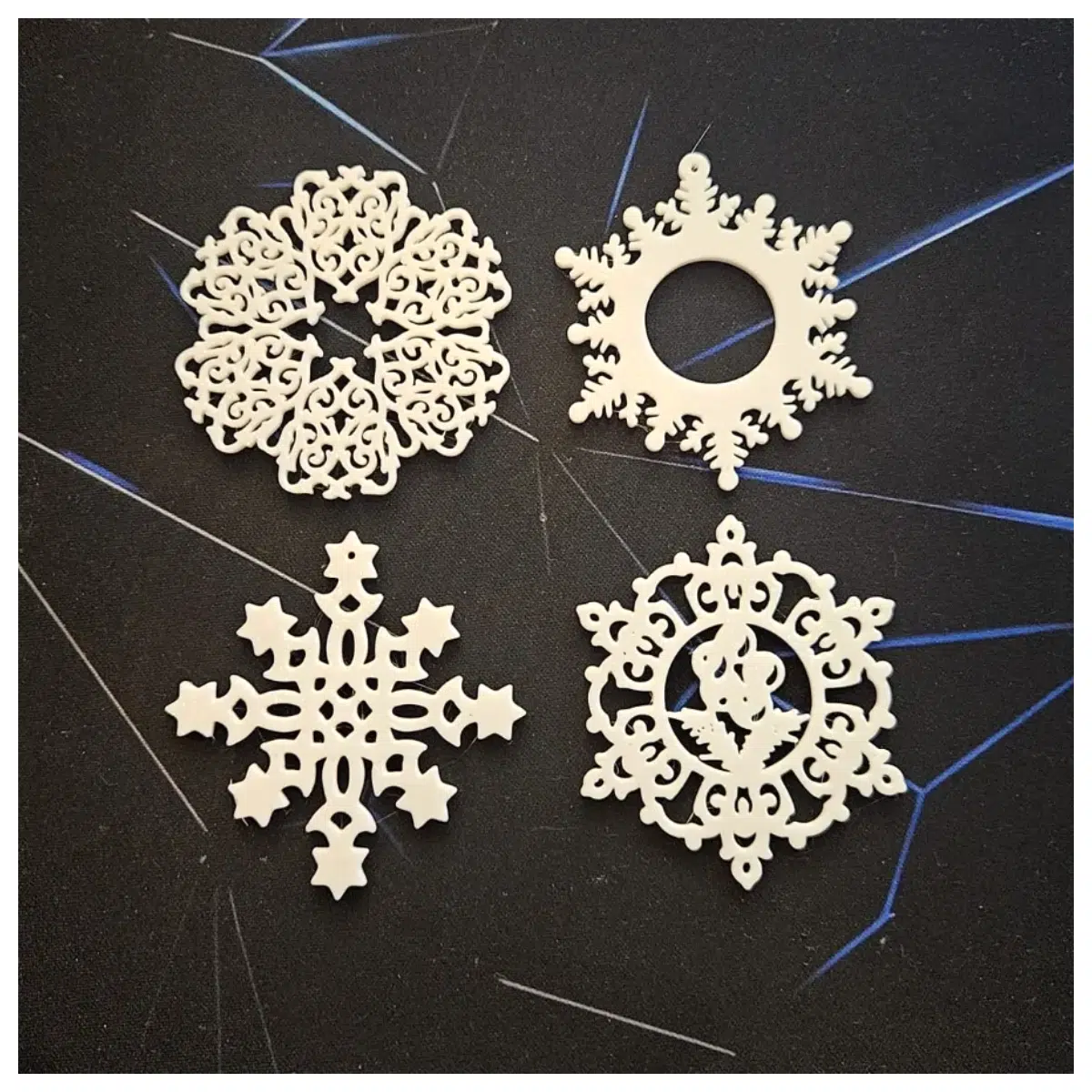 Christmas Tree Ornaments Snowflake Decorations Festive Decor Xmas Ornament Christmas Tree Accessories Decoration