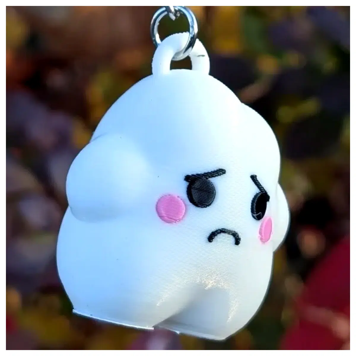 Melancholy Cloud Keychain Reminiscent of Sad Cloud Hanging Decoration Emotional Gift Cloud Accessory Mood Collection