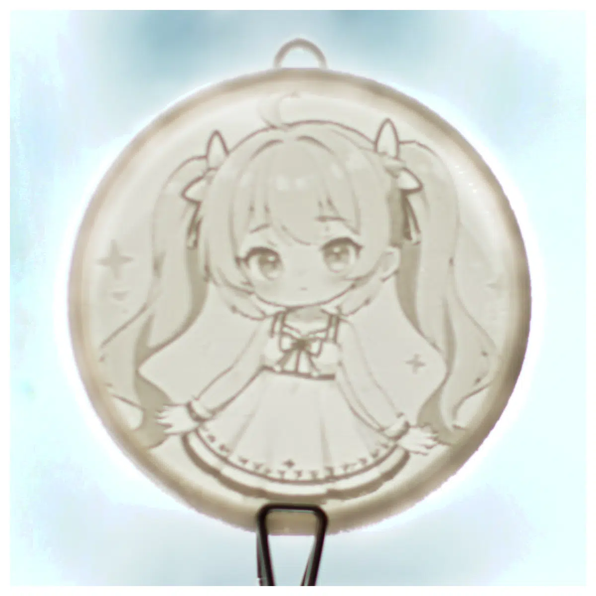 Q Version Hatsune Translucent Relief Model Anime Decoration Hanging Ornament Anime Collectible Toy Figurine