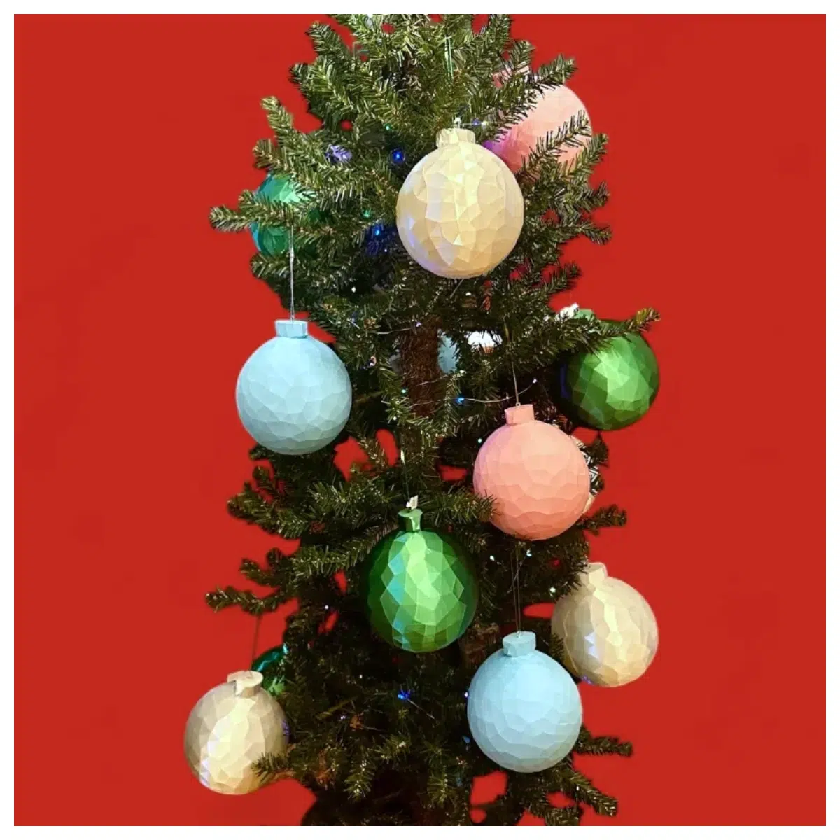 Irregular Christmas Ornament Multi faceted Sphere Festive Decoration Christmas Gift Christmas Tree Ornament Parts