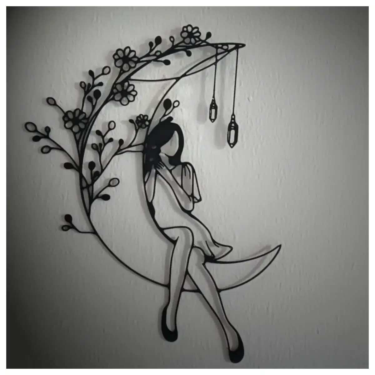 Moon Girl Wall Decor Bedroom Living Room Wall Stickers Romantic Girl Wallpaper Dreamy Art Prints