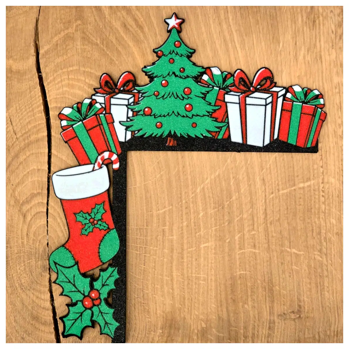 Christmas Gift Corner Decor Left Right Festive Decorations Doorway Ornament Holiday Accessory Universal